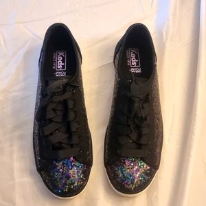 Keds black sequence sparkle size 9m (new in box)